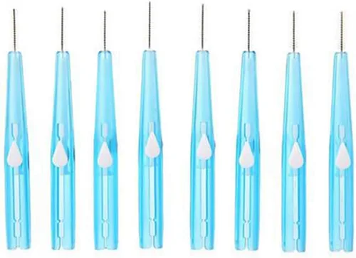 Vista 7 de Cepillo interdental Push-Pull 0.7 MM Dental Pick Limpiadores interdentales Alambre de ortodoncia Palillo de dientes Cepillo de dientes Cuidado Oral