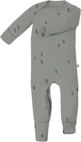 Vista 55 de GUNAMUNA Pijama unisex convertible ultrasuave para bebé, mameluco con cremallera para pañales, recién nacido a 24 meses
