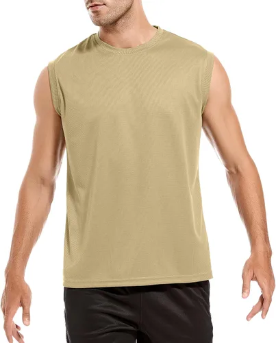 Vista 2 de Camisetas sin mangas de malla para hombre, paquete de 3 o 5 unidades, camisetas sin mangas de malla para entrenamiento, atlético, fresco y seco