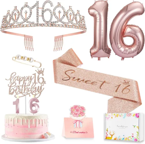 Vista 25 de Decoraciones de cumpleaños número 10 para niña, juego de velas con forma de corona 10º