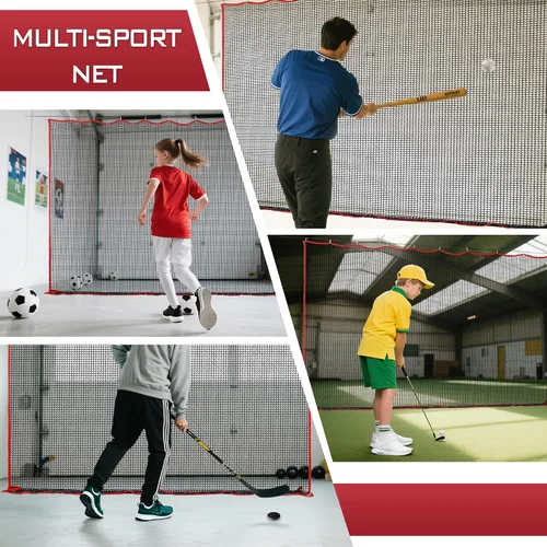 Vista 4 de Red de Golf, 10 pies, 15 pies, 20 pies Red Deportiva - Red de Práctica Multi-Deportiva de Servicio Pesado y Alto Impacto para Golf, Béisbol, Fútbol