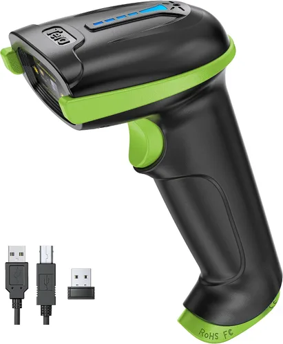 Vista 18 de Tera Escáner de Códigos de Barras Inalámbrico Versátil 2-en-1 (2.4Ghz Inalámbrico + USB 2.0 Con Cable) con Indicador de Nivel de Batería, Distancia