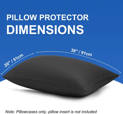 Vista 7 de uxcell Fundas de almohada tejidas de 100% algodón egipcio, fundas de almohada suaves y transpirables con cierre de cremallera, 2 fundas de almohada