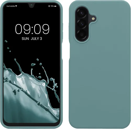 Vista 137 de kwmobile Funda Compatible con Samsung Galaxy A14 5G - Funda de teléfono de TPU y silicona con acabado suave - Verde Lima
