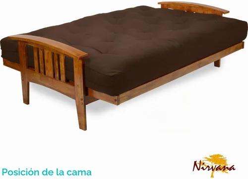 Vista 4 de sofá cama estilo westfield - Tamaño queen, colchón de 8 pulgadas, Madera Noble