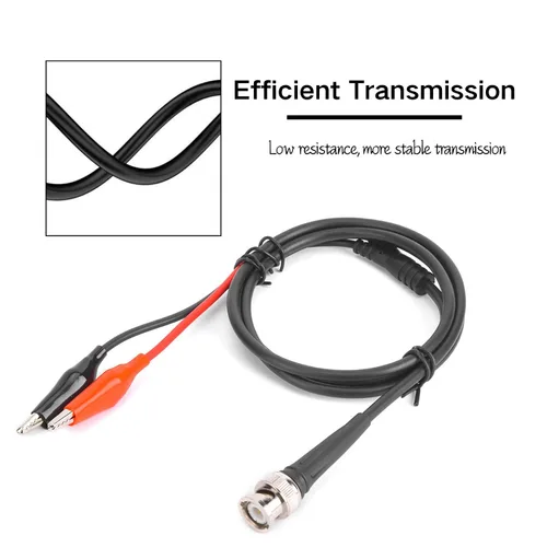 Vista 5 de Cable coaxial BNC, cable coaxial de clip BNC, accesorios de línea de prueba del generador de funciones (35.4 in 50), cables de audio coaxiales