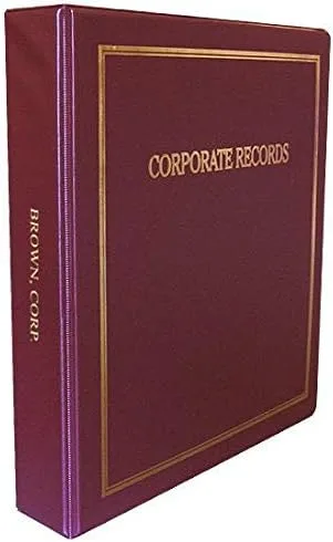 Vista 3 de Corpkit personalizado Hotstamp Thriftkit Corporate Kit con actas impresas y estatutos/acuerdo operativo, carpeta, funda, sello corporativo, Negro