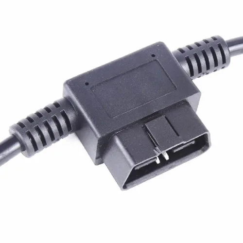 Vista 3 de Elecbee OBD2 16 Pin macho a doble 16 pines hembra tipo T Cable de paso 0.1M, compatible con la mayoría de los coches modernos