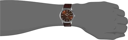 Vista 4 de Titan Workwear - Reloj de vestir para hombre, cuarzo, resistente al agua, acero inoxidable o correa de cuero