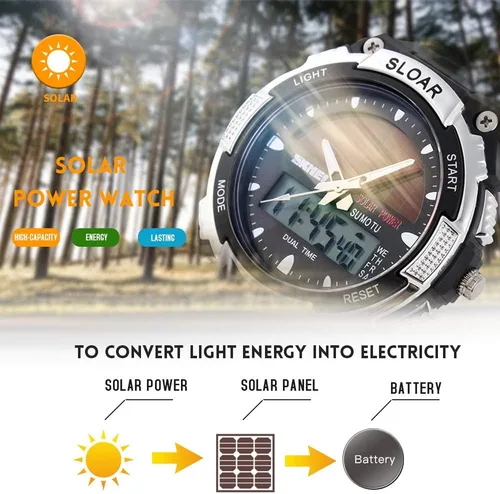 Vista 3 de SKMEI Reloj deportivo digital para hombre, ultrafino, grande, impermeable, con cronómetro, temporizador de cuenta regresiva, función de alarma, luz