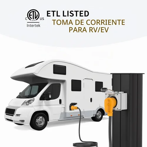 Vista 7 de STARELO Caja de entrada de corriente de generador de 30 A NEMA TT-30P, 125 voltios, para uso al aire libre a prueba de polvo e intemperie