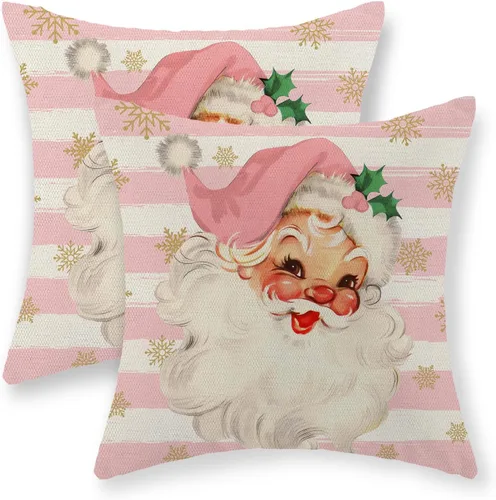 Vista 9 de Fundas de almohada de Navidad de 18x18 Juego de 2 Cojines dorados de copo de nieve de invierno Fundas de almohada negras Cojines decorativos de Copo