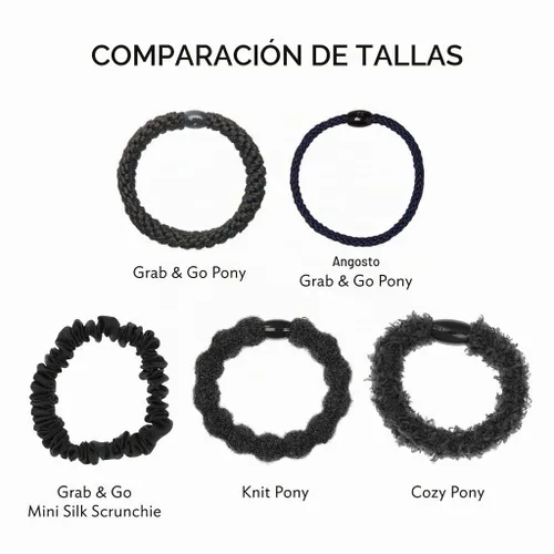 Vista 9 de L. Erickson Lazos para el cabello grueso, paquete de 15 tubos para poni Grab & Go - Bandas sin arrugas sin daños con fuerte sujeción para mujeres