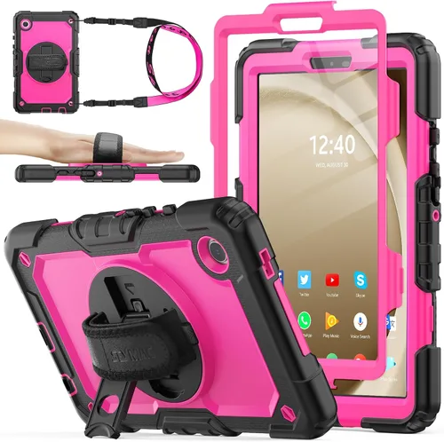 Vista 24 de SEYMAC stock Funda para Samsung Galaxy Tab A8 de 10.5 pulgadas, funda de protección contra caídas de cuerpo completo con protector de pantalla