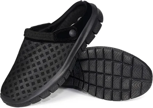 Vista 7 de Hsyooes Zapatos de jardín para hombre y mujer, zapatos de jardín de malla transpirable, antideslizantes, sandalias de playa para exteriores, unisex
