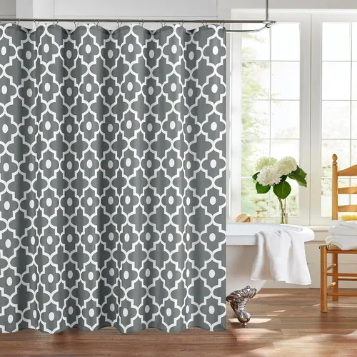 Vista 12 de Biscaynebay - Cortinas de tela texturizada a cuadros para baño