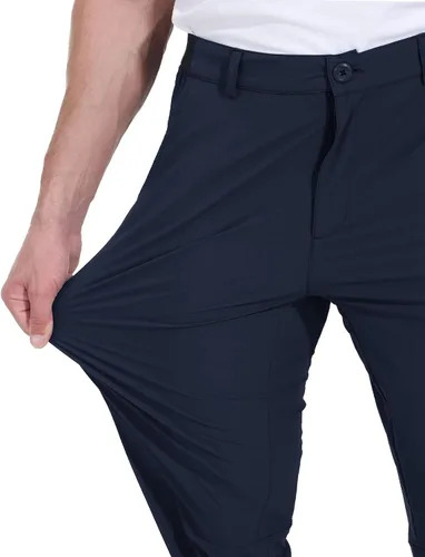 Vista 5 de Rdruko Pantalones de golf elásticos para hombre, de secado rápido, ligeros, casuales, con bolsillos