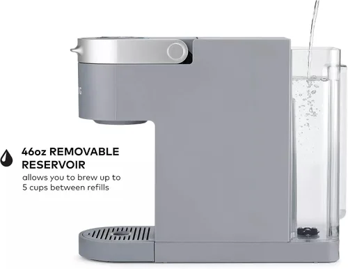 Vista 7 de Keurig K-Iced Plus - Cafetera de una sola porción, prepara café helado, se adapta a taza de viaje, depósito de agua extraíble, gris ártico (renovada)