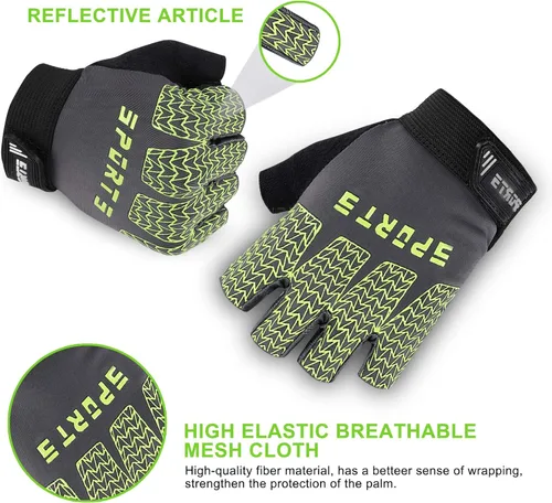 Vista 3 de Accmor Guantes deportivos para niños guantes de medio dedo guantes de ciclismo para niños y niñas guantes de pesca para ciclismo campamento pesca