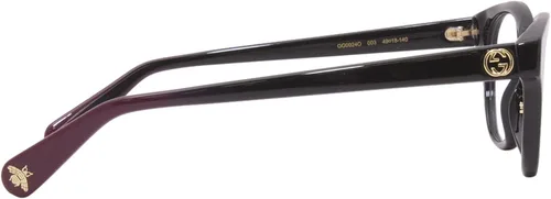 Vista 3 de Gucci GG 0924O 003 - Gafas redondas (plástico, 1.929 in), color negro, NegroOro