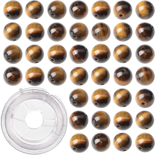 Vista 27 de 100 cuentas redondas sueltas de gema de amatista natural de 8mm para fabricación de joyas con cordón elástico de cristal