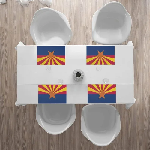 Vista 7 de Rectangular Placemats Set of 4, Heat Resistant Arizona Flag Printed Kitchen Dining Table Mats