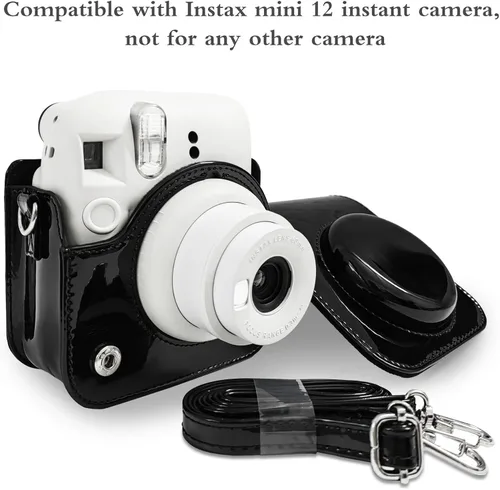 Vista 2 de Sunmns Kit de accesorios compatible con cámara instantánea Instax Mini 12, incluye funda para álbum, calcomanías para marcos de fotos, filtros