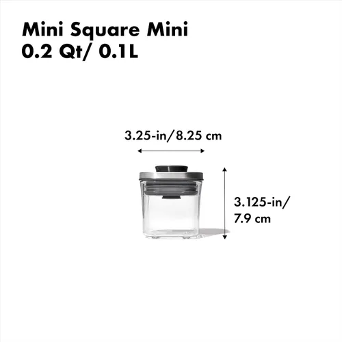 Vista 2 de OXO STL POP MINI CUADRADO MINI - 0.2 QT/0.2 L