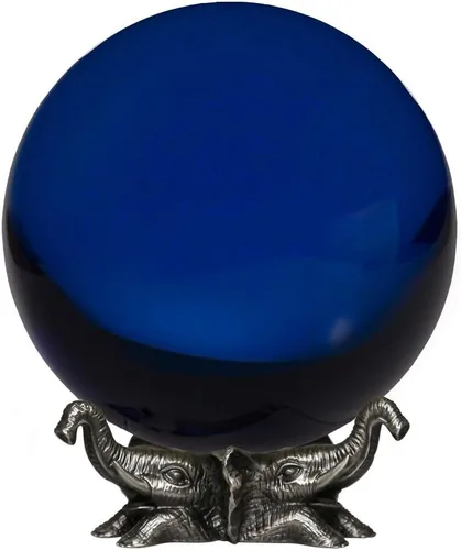 Vista 8 de Amlong Crystal Bola de cristal rosa de 8 pulgadas (7.874 in) con soporte de elefante