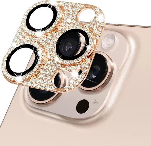Vista 74 de Protector de lente de cámara para iPhone 13 & iPhone 13 Mini, brillante con diamantes de imitación 3D con purpurina, cubierta de cámara de vidrio