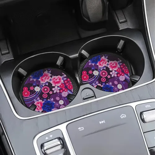 Vista 5 de AUCELI Paquete de 2 posavasos para automóvil, portavasos universales para vehículos, 2.75 pulgadas, antideslizantes, a prueba de golpes, almohadilla