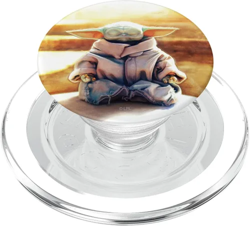 Vista 8 de Star Wars The Mandalorian The Child Grogu Meditates PopSockets intercambiables PopGrip