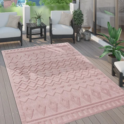 Vista 22 de Paco Home Alfombra para interiores y exteriores con patrón geométrico enrejado en antracita, tamaño: 2' x 3'3