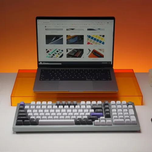 Vista 8 de Keychron Q5 Pro QMK/VIA Teclado mecánico inalámbrico personalizado, diseño de 96% con perilla programable, teclas PBT KSA de doble inyección