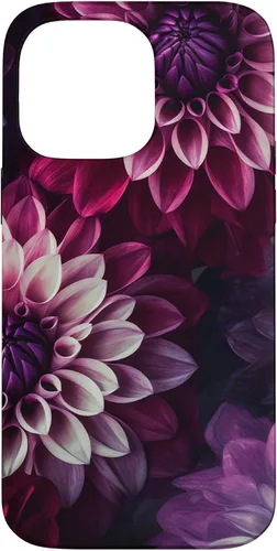 Vista 21 de Dahlia Flower Floral Nature Garden Pink Purple Maroon Design Case for iPhone 17