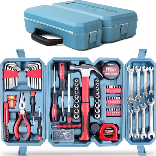 Vista 8 de Hi-Spec - Juego de herramientas compacto de 65 piezas para taller automotriz con medidor digital de presión de neumáticos. Herramientas esenciales