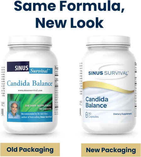 Vista 2 de Candida Balance - Apoyo natural para los niveles de levadura - Suplemento intestinal, sinusal y del sistema inmunológico - 90 cápsulas