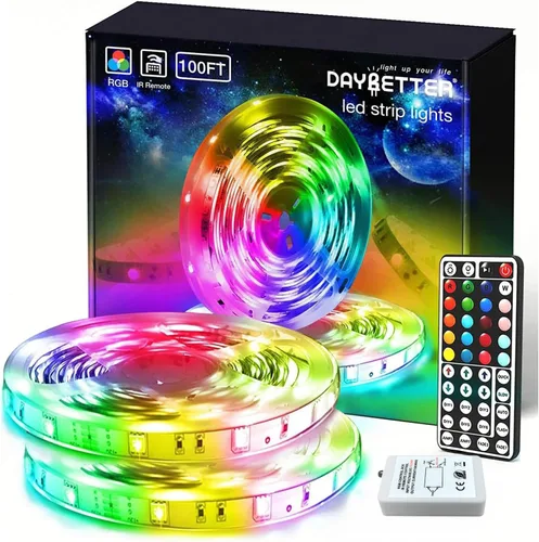 Vista 11 de DAYBETTER - Tira de luces led de 16.4 pies, con control remoto y fuente de alimentación