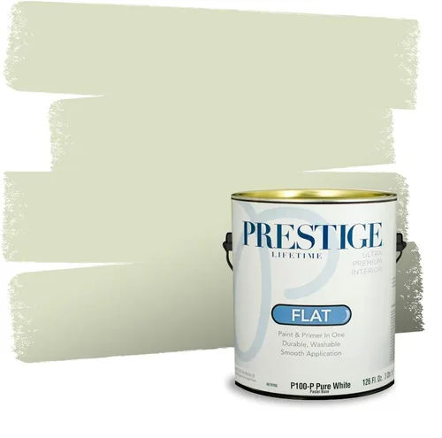 Vista 191 de Prestige Paints - Pintura exterior e imprimación en uno, 1 galón, plano, compatibilidad comparable con el color menta «Whipped Mint» de Behr