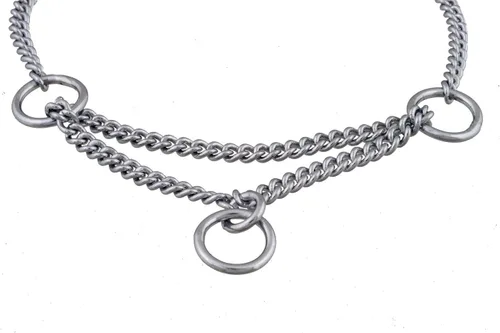 Vista 4 de Alvalley Collar Martingale para perros, collar de cadena para perro, hecho de latón, seguro, fácil de manejar, adecuado para mostrar, entrenar
