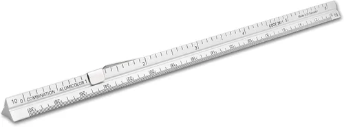 Vista 35 de Alumicolor Regla Métrica de Bolsillo para Arquitecto de Aluminio, 15CM, Negro