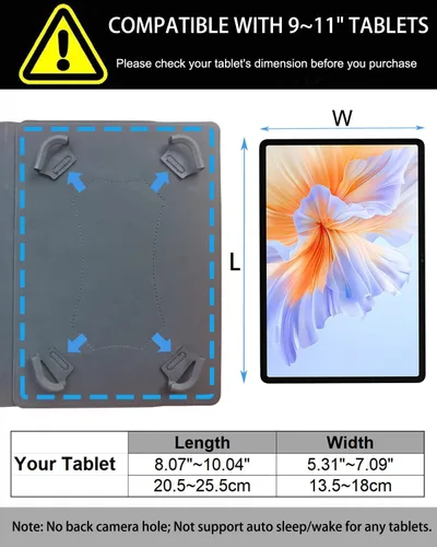 Vista 2 de Teclado Universal para Tableta con Funda de Touchpad para Tabletas de 9", 9.7", 10.1", 10.2", 10.5", 10.9", 11", Teclado Inalámbrico