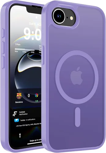 Vista 62 de WRJ Funda magnética mate para iPhone Air de 6.5 pulgadas, [compatible con Magsafe] [protección contra caídas de grado militar], delgada Negro