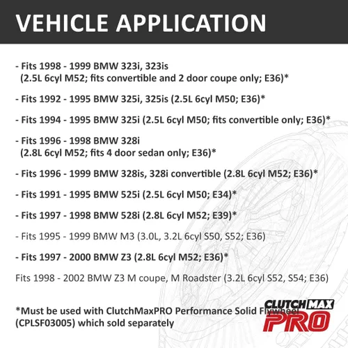Vista 3 de PRO Performance Stage 5 Kit de embrague compatible con BMW 323i 323is 325i 325is 328i 328is 525i 528i M3 Z3 Z3 M Coupé M Roadster E32 E36 E39 S50
