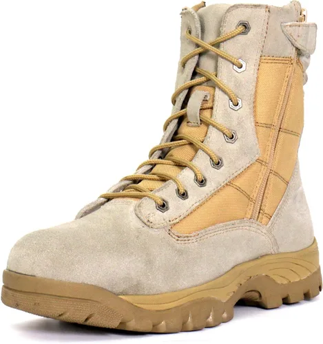 Vista 2 de Hot Leathers BTM1013 - Botas de cuero marrón con cordones y cremalleras para hombre, 7