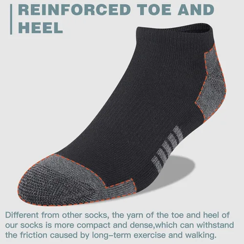 Vista 4 de COOVAN 10 pares de calcetines de corte bajo para hombre, paquete de 10 calcetines cómodos y casuales
