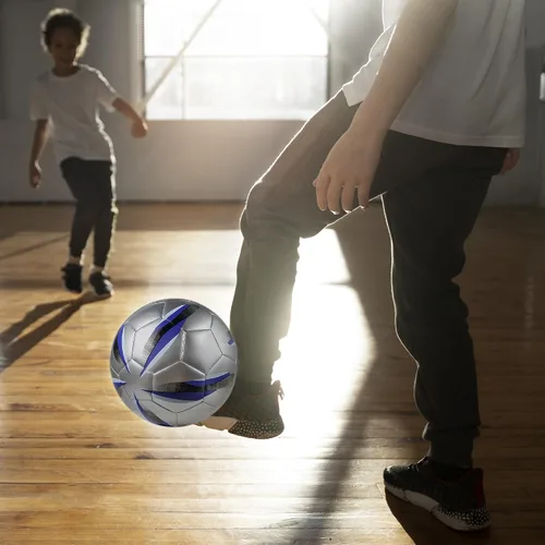Vista 8 de TPU Futsal Ball Size 4 – Low Bounce Indoor Soccer Ball Training, Reinforced Stitching, Youth and Adult
