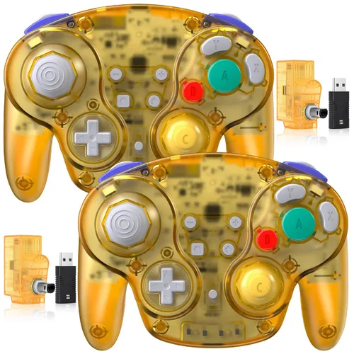 Vista 18 de 2.4 GHz Wireless GameCube Controller, for NGC GameCube Console (Built-in Rumble) (Analog Stick) (Analog Triggers) (Rechargeable) (Plug and Play)