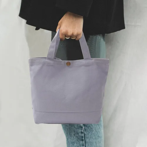 Vista 2 de PATIKIL Bolsa de lona para mujer, pequeña bolsa de lona de algodón, resistente, reutilizable, mini bolsa de mano, lavable, bricolaje