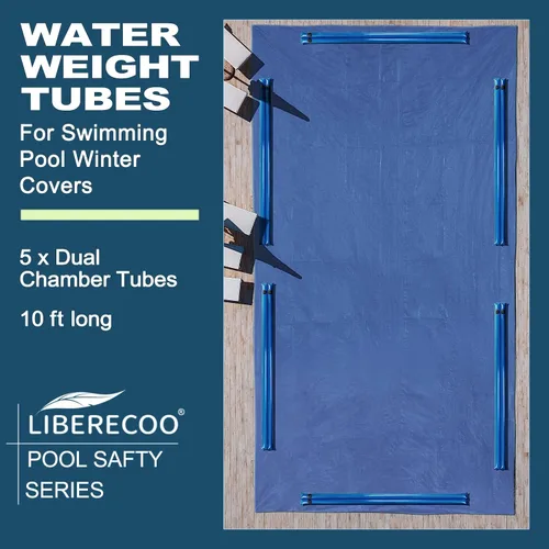 Vista 8 de LIBERECOO Bolsas de agua para cubierta de piscina enterrada, extra duraderas de 0.016 in de PVC calibre 27, bolsa de agua de doble cámara de 10